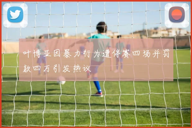 叶博亚因暴力行为遭停赛四场并罚款四万引发热议